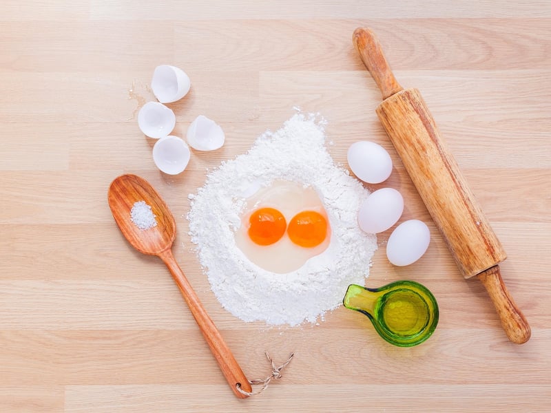 Cooking in the kitchen